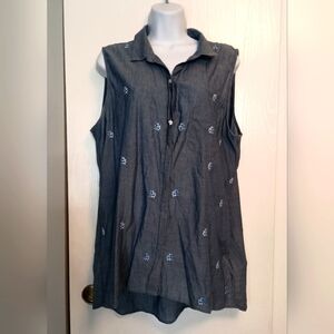 Gap Sleeveless blouse, sz XL